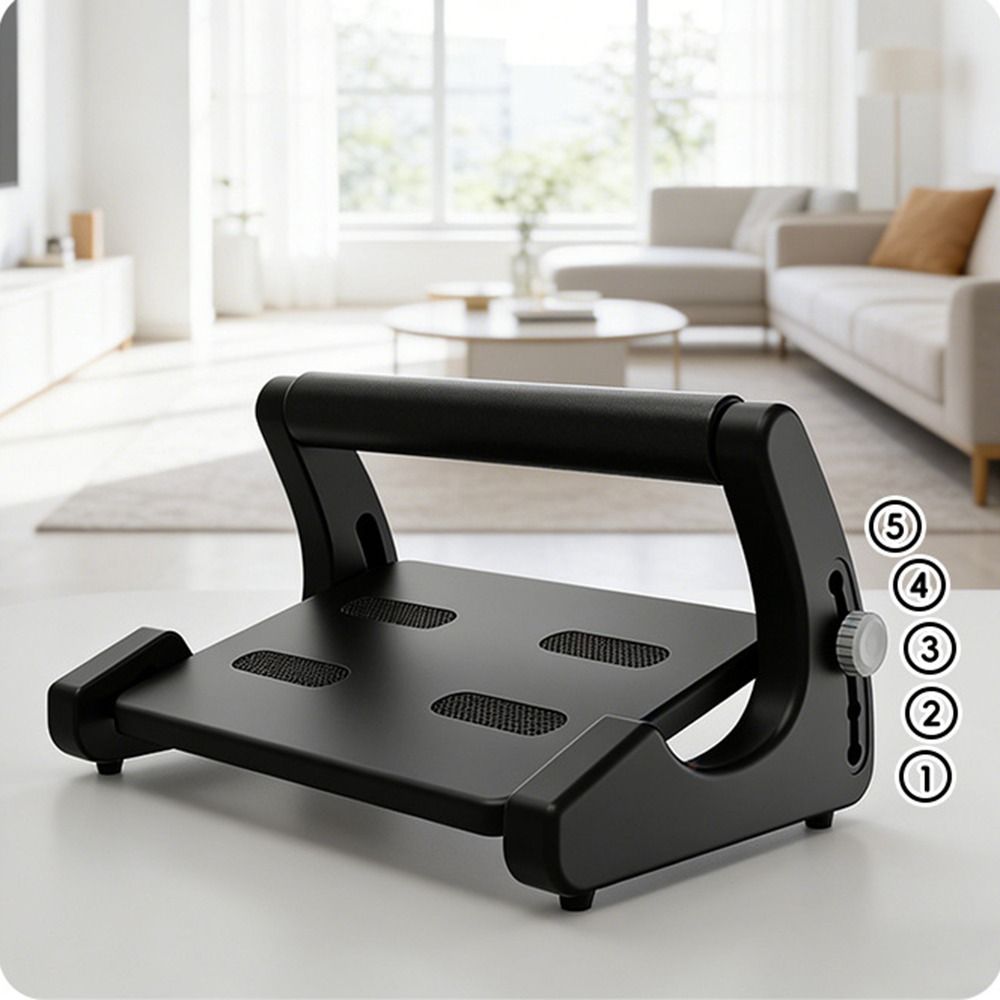 角度調整可能なデスク下用フットレスト。滑り止め加工を施した底 - Footrest Under Desk のレビューと価格