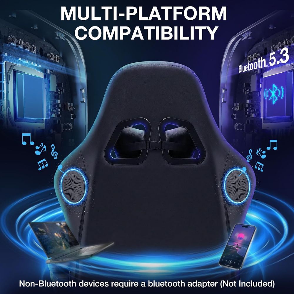 BluetoothスピーカーとLEDライト付きRGBゲーミン - Video Gaming & Esports Usd Acc のレビューと価格