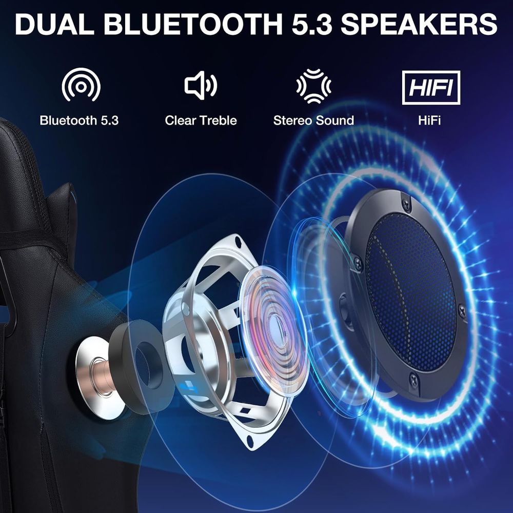 BluetoothスピーカーとLEDライト付きRGBゲーミン - Video Gaming & Esports Usd Acc のレビューと価格
