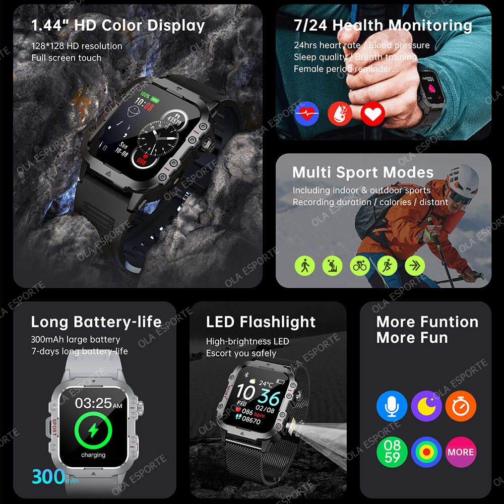 新型ミリタリースマートウォッチ メンズ IP68 5ATM防 - Phase Esports & Gaming Festival のレビューと価格